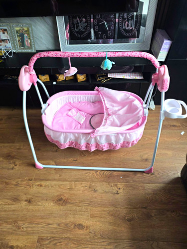 Pink girls baby swing with - pink,
