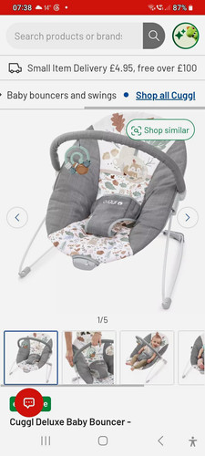 Cuggl deluxe baby bouncer - cuggl,