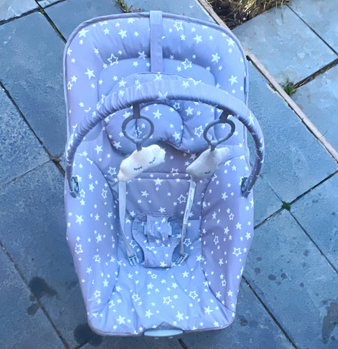 Grey white moon stars baby - &,