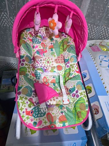 Pink baby bouncer chair - pink, with